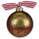 Merry Merry Wreath Glass Christmas Ornament Image 3 of 3